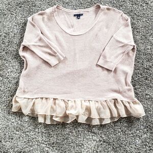 American Eagle Outfitters | Vintage Oversized Sweater with Ruffled Hem